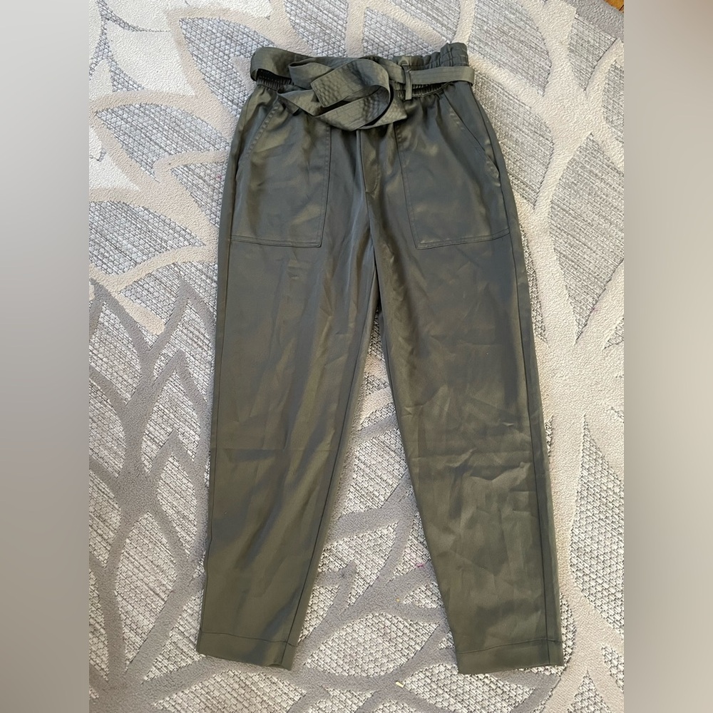 Hunter Green silk Abercrombie pants